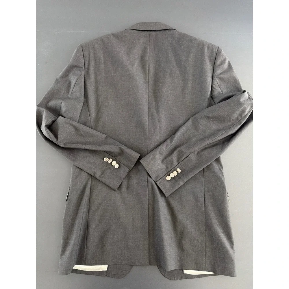 Dolce & Gabbana Mens Charcoal Gray Virgin Wool Blazer Made in Italy Sz 40R